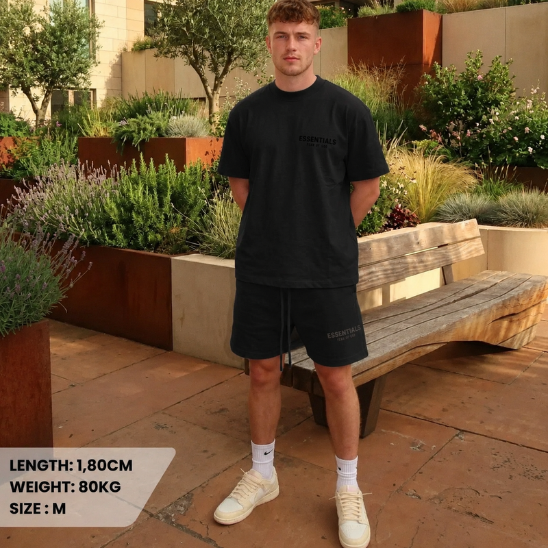 Fear of God Essentials Shorts Black Stretch Limo