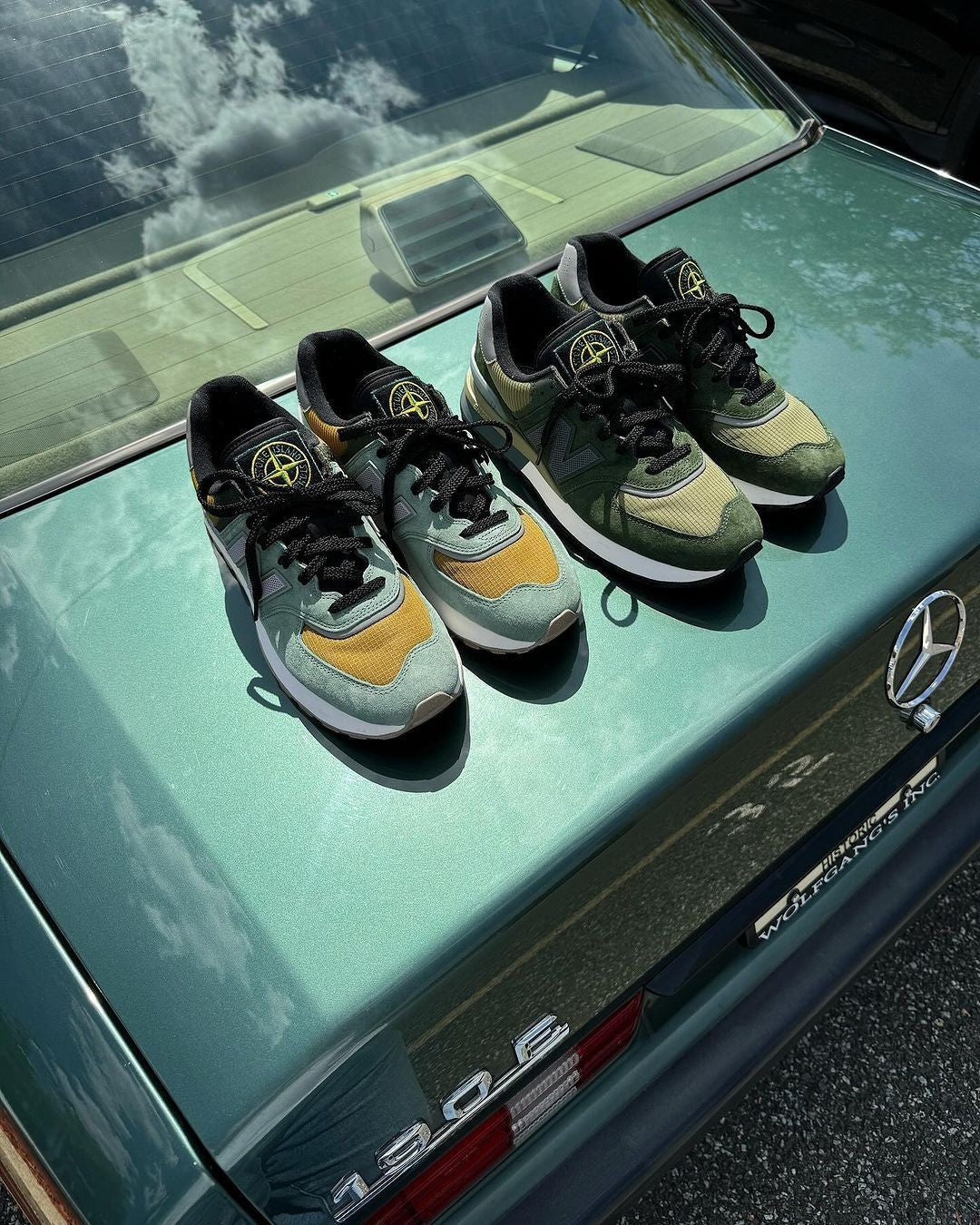 New Balance 574 Legacy Stone Island Dark Green - 3