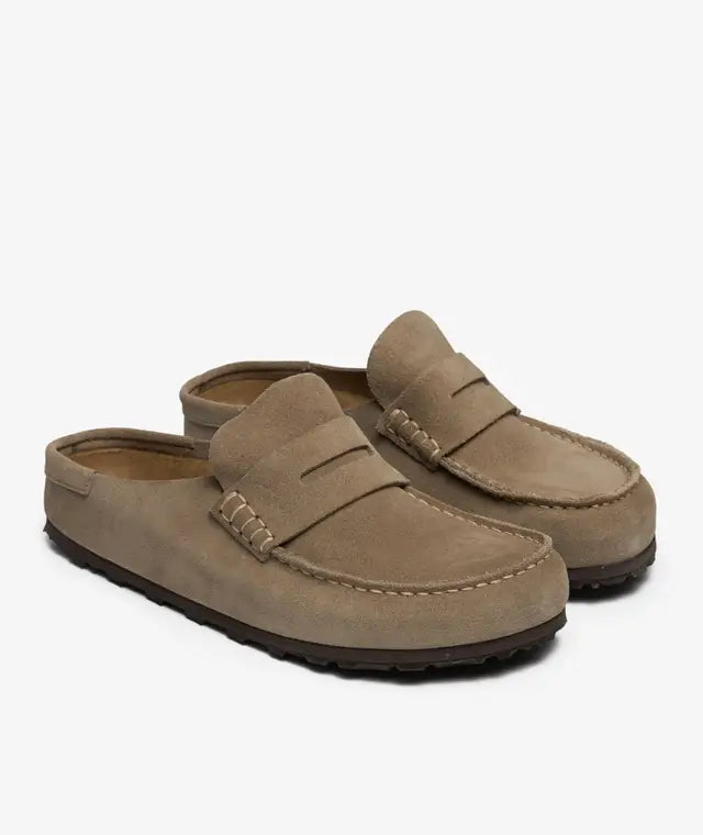 Birkenstock Naples Wrapped Suede Leather Taupe
