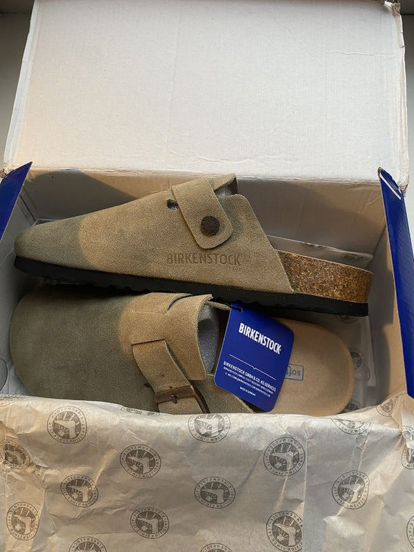 Birkenstock Boston Soft Footbed Suede Taupe