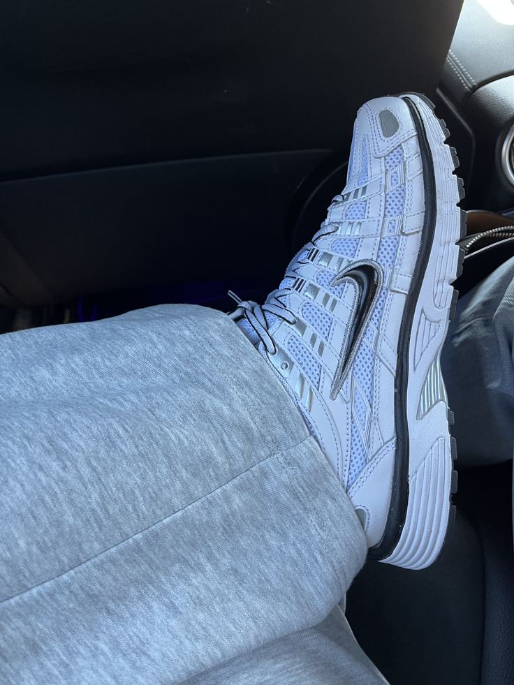Nike P-6000 White Metallic Silver Black - 2