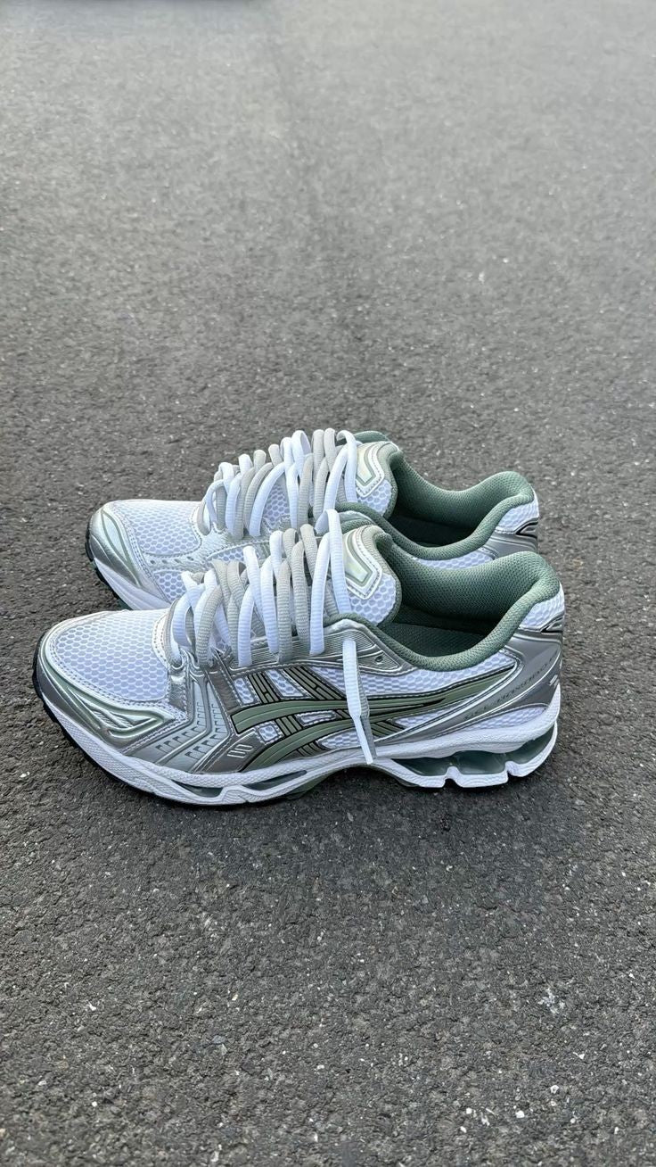 ASICS Gel-Kayano 14 White Pure Silver Slate Grey Sage - 2