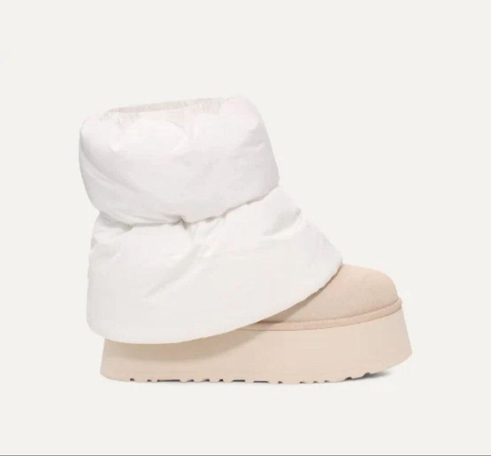 UGG Classic Mini Dipper Puffer Boot White Ceramic