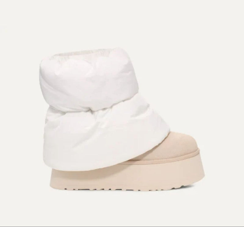 UGG Classic Mini Dipper Puffer Boot White Ceramic