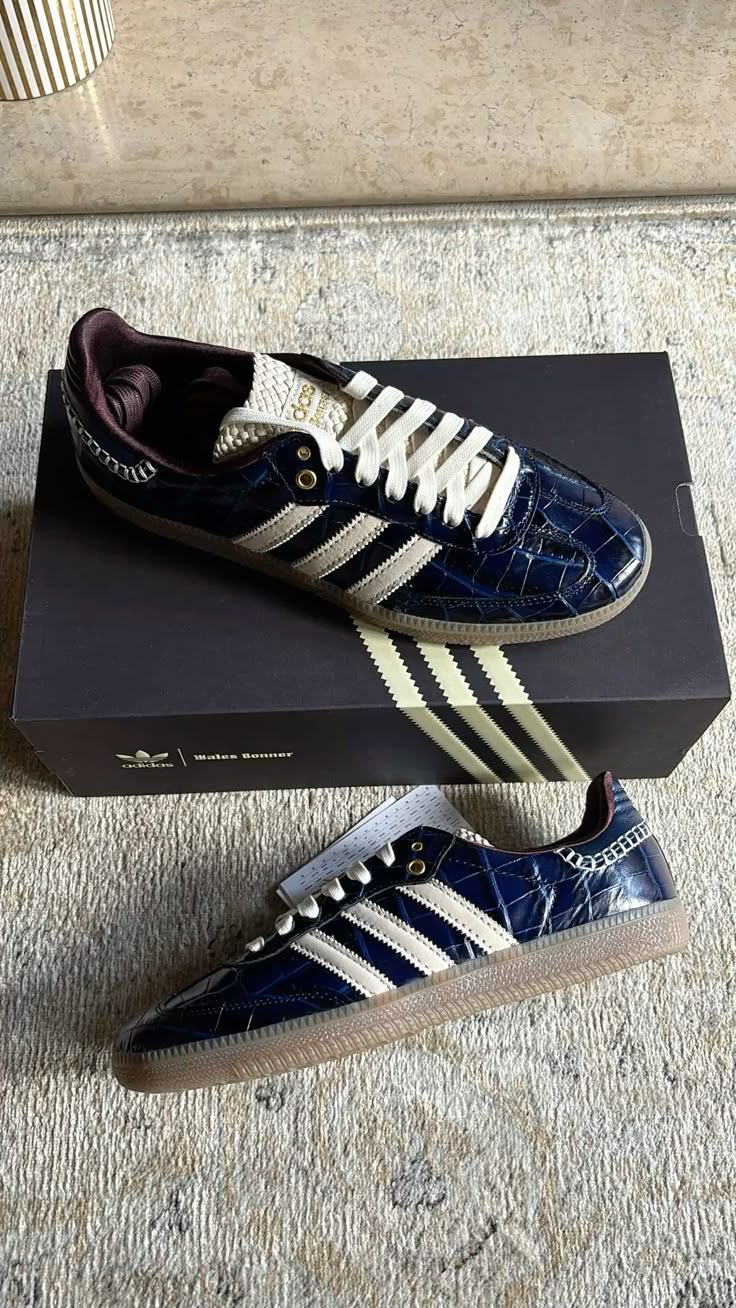 adidas Samba Wales Bonner Navy Croc - 2