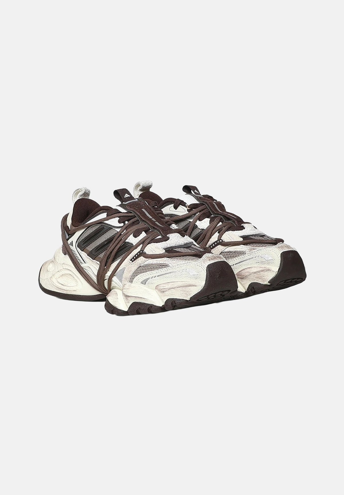 adidas XLG Runner Deluxe 2.0 Off White Aurora Coffee Trace Green Metallic - 5