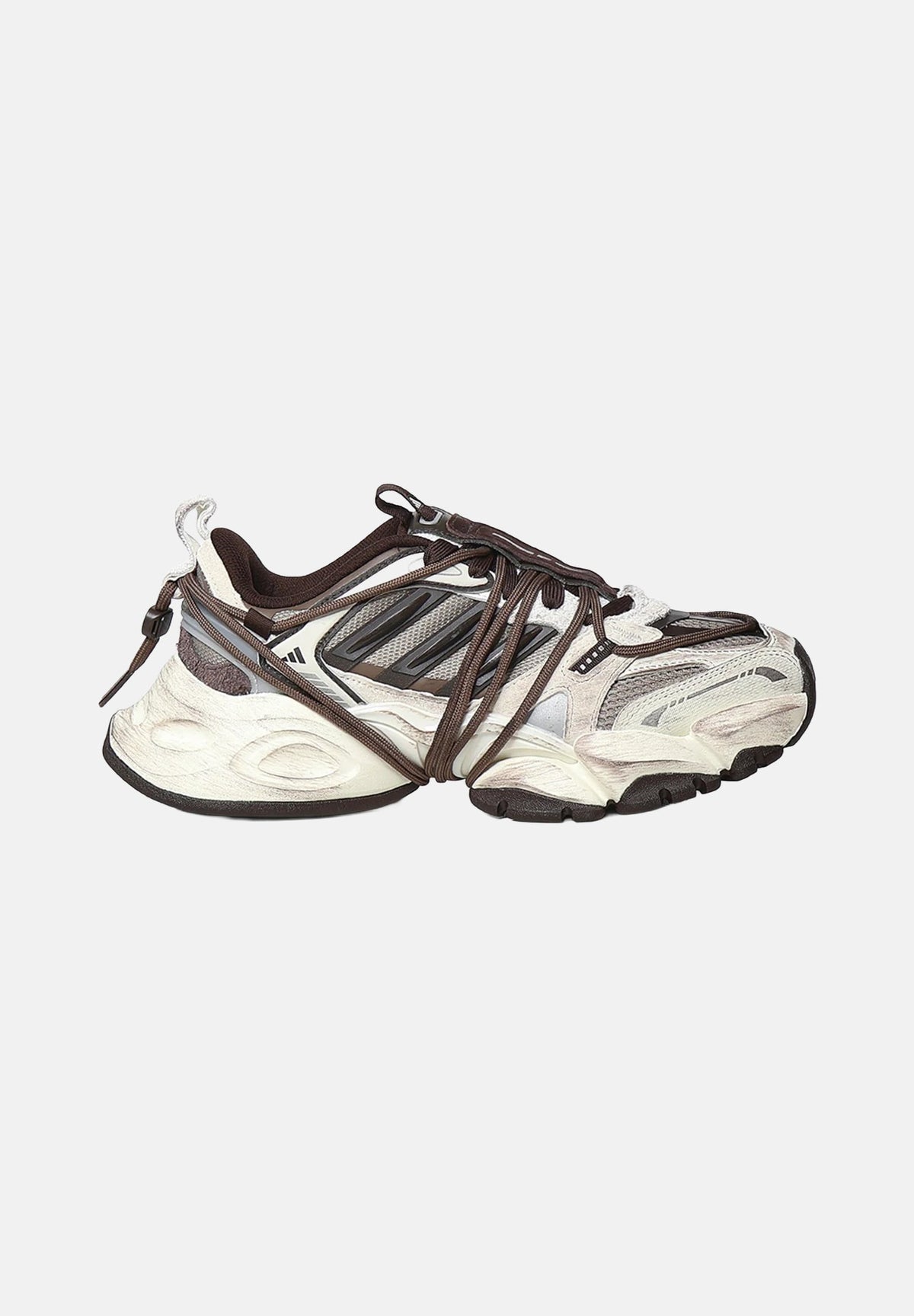 adidas XLG Runner Deluxe 2.0 Off White Aurora Coffee Trace Green Metallic - 3