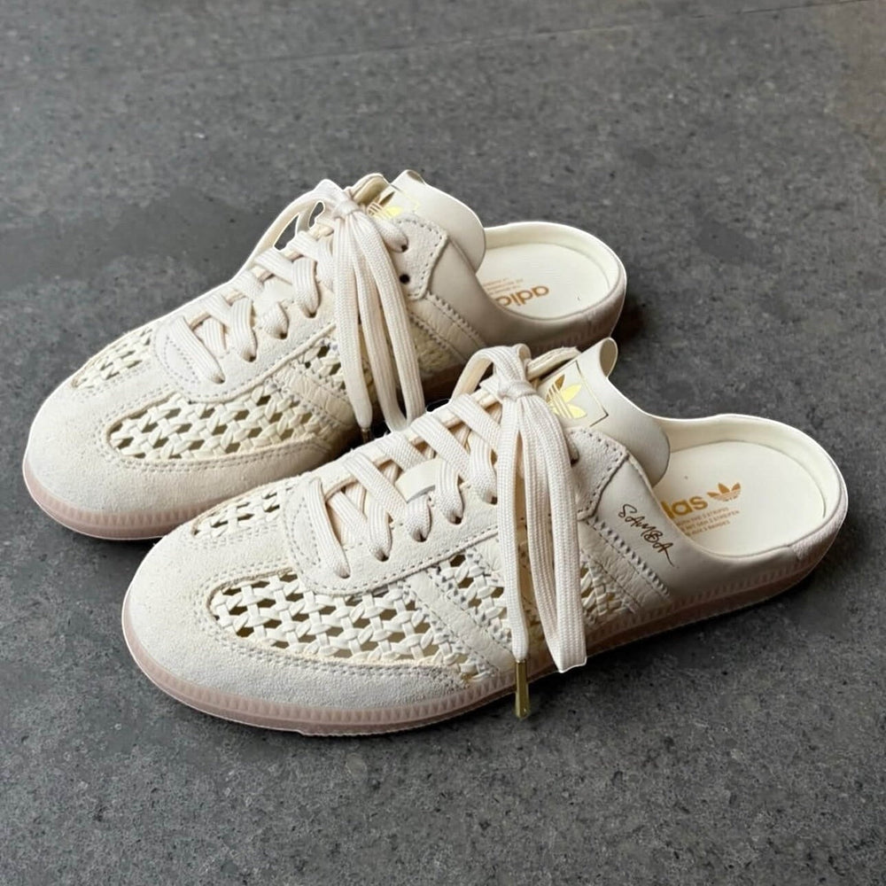 adidas Samba Mule Woven Basketweave Cream White
