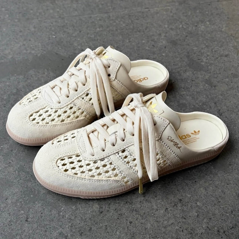 adidas Samba Mule Woven Basketweave Cream White