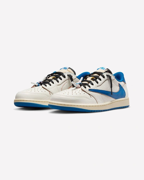 Jordan 1 Retro Low OG SP Fragment x Travis Scott Sail Military Blue