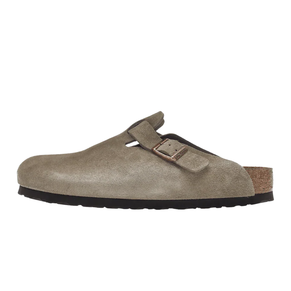 Birkenstock Boston Soft Footbed Suede Taupe