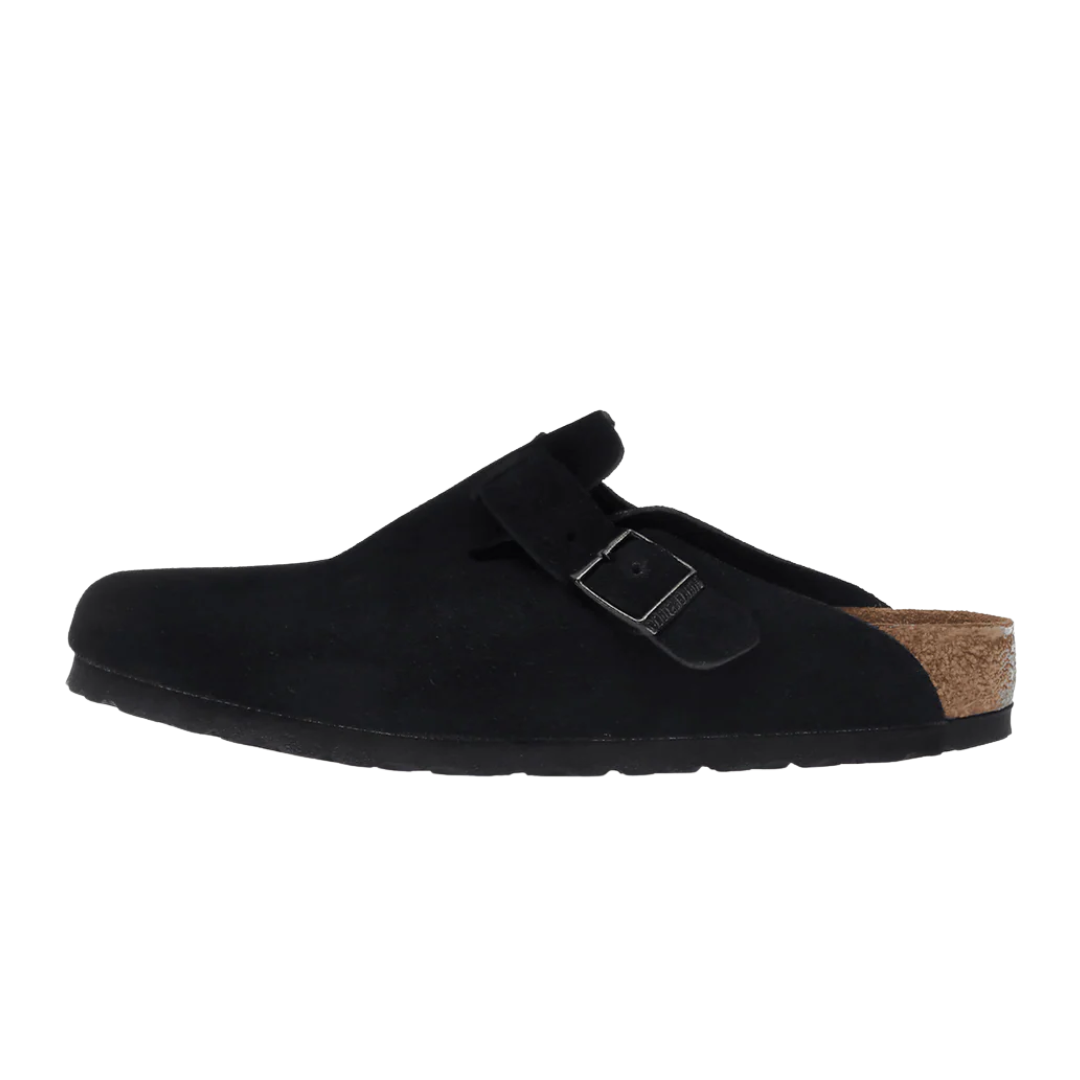 Birkenstock Boston Soft Footbed Suede Black - 1