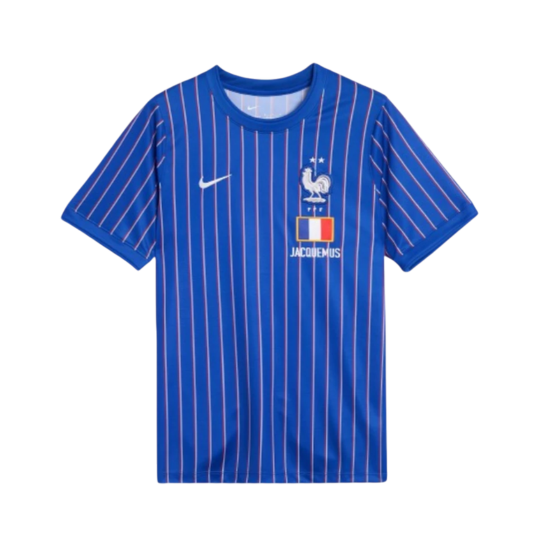 Nike x Jacquemus x France Pre Match Jersey Blue Stripe