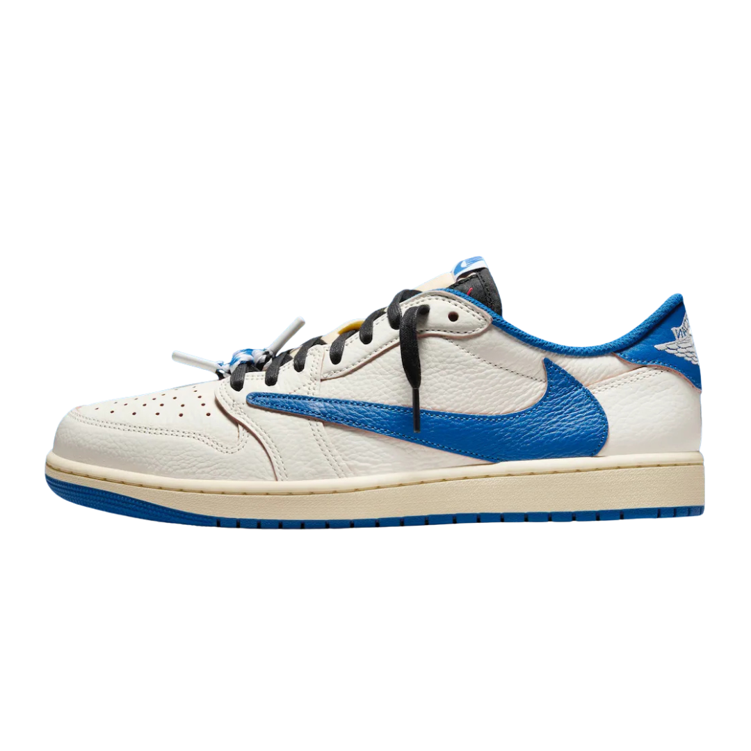 Jordan 1 Retro Low OG SP Fragment x Travis Scott Sail Military Blue - 1