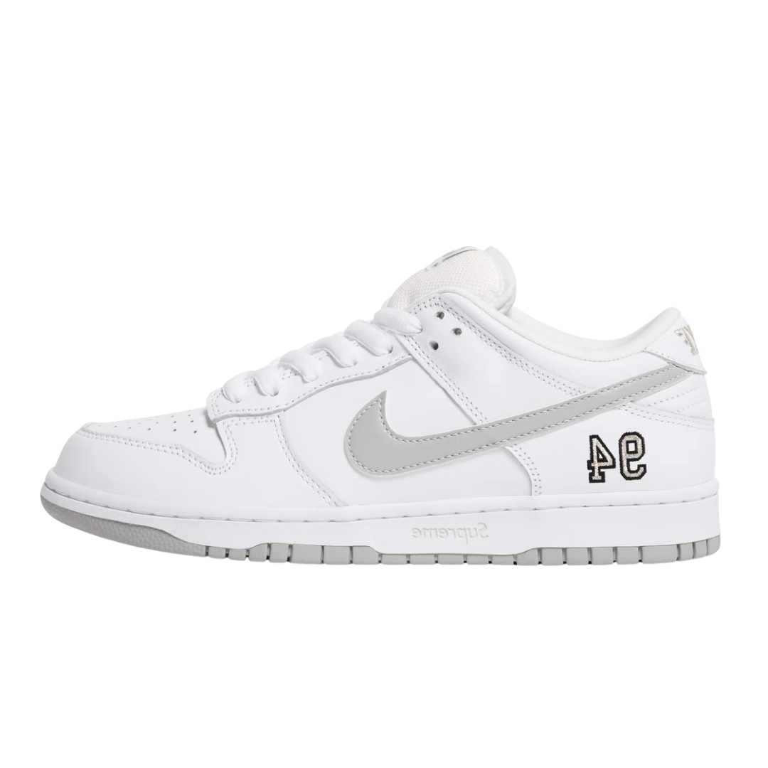 Nike SB Dunk Low Supreme 94 White Metallic Silver - 1