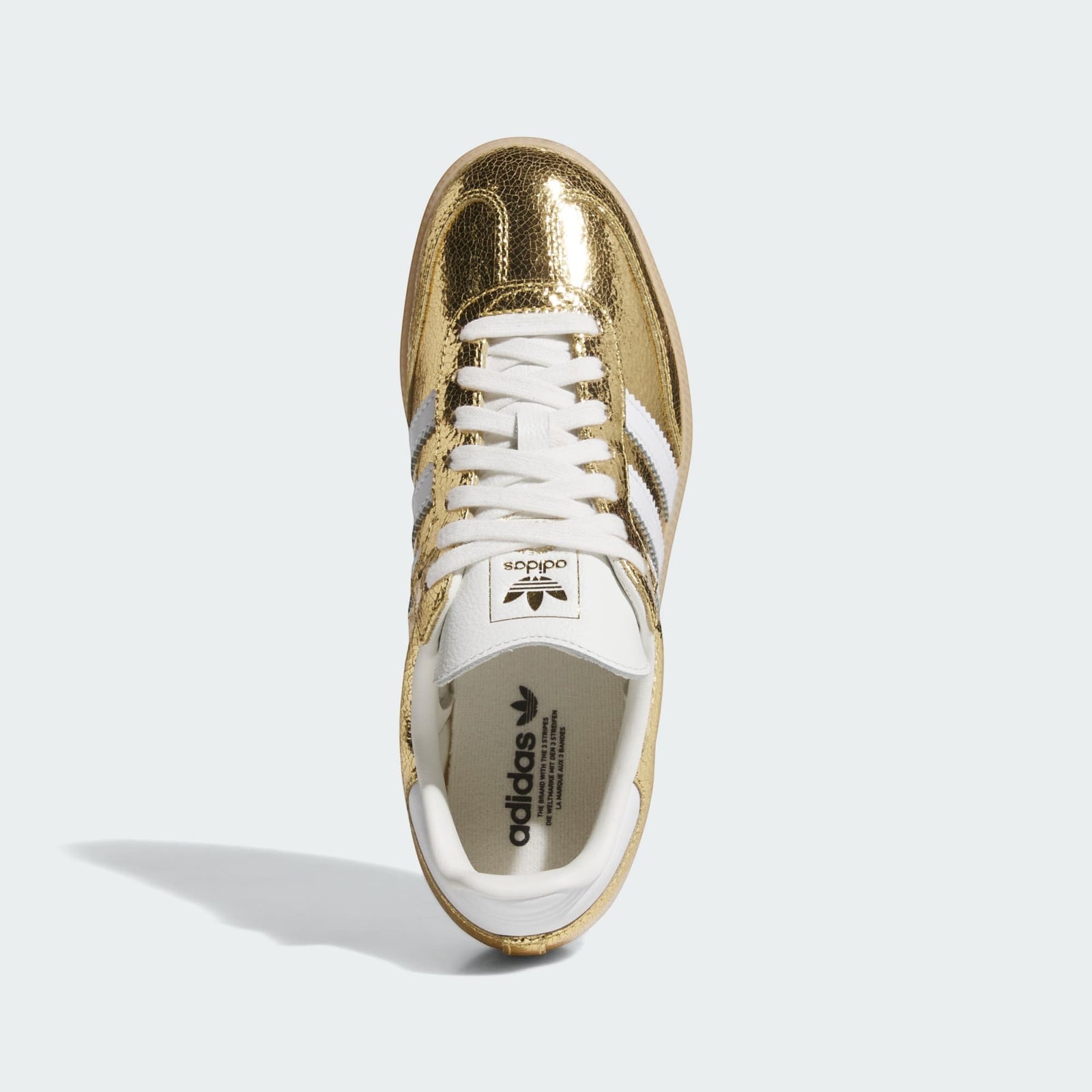 adidas Samba OG Gold Metallic Cracked Leather - 3