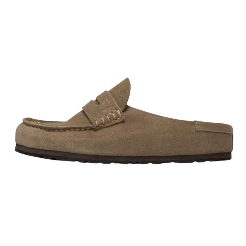 Birkenstock Naples Wrapped Suede Leather Taupe