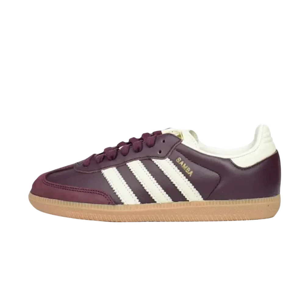 Adidas Samba OG Maroon Crewht Gold - 1