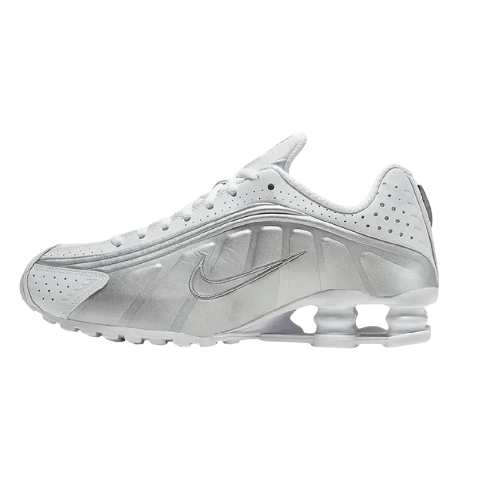 Nike Shox R4 White Metallic Silver - 1