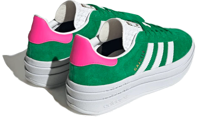 adidas Gazelle Bold Green Lucid Pink (Women's) - 2