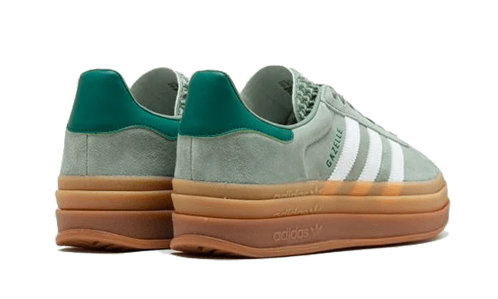 adidas Gazelle Bold Silver Green Gum (Womens) - 3