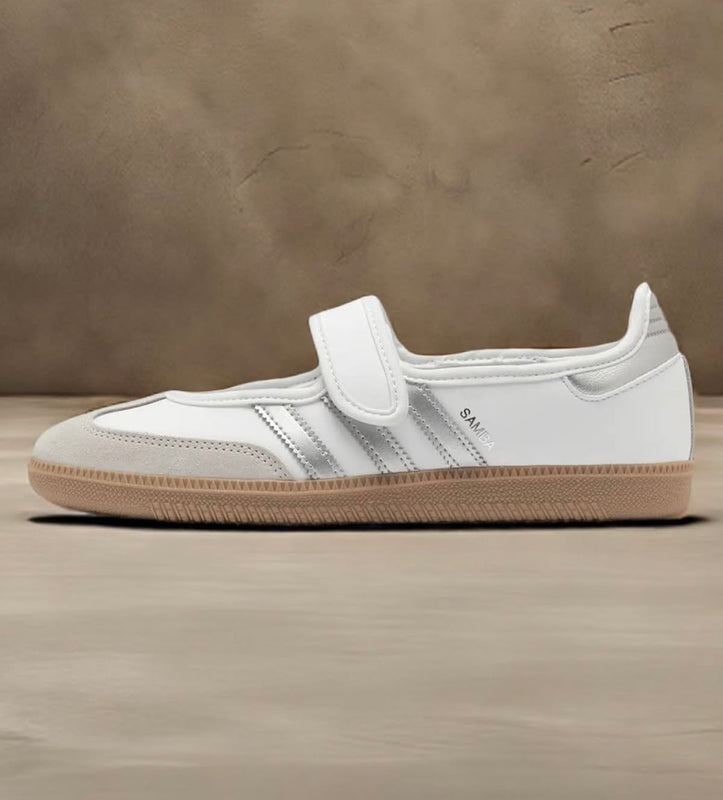 adidas Samba Jane White Silver Metallic (Women's)