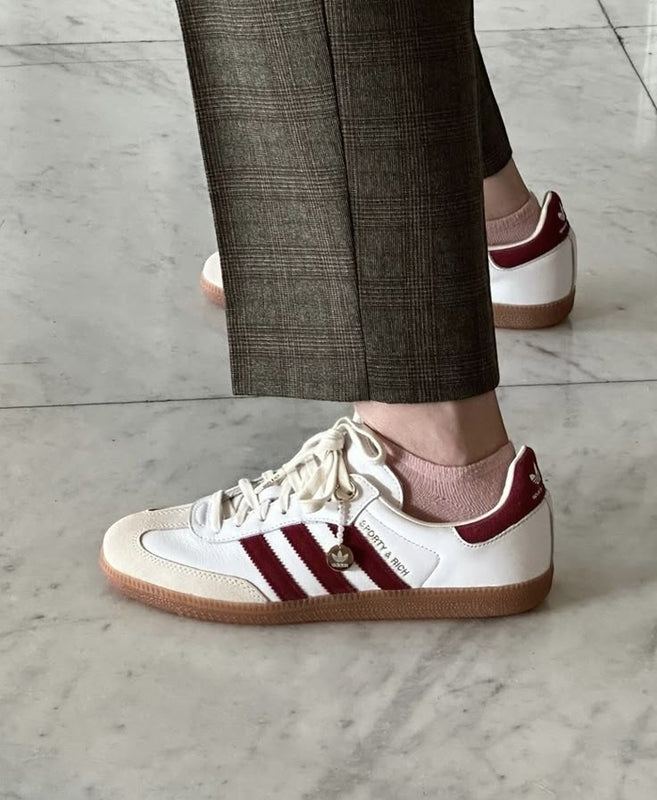 Adidas Samba x Sporty & Rich White Burgundy