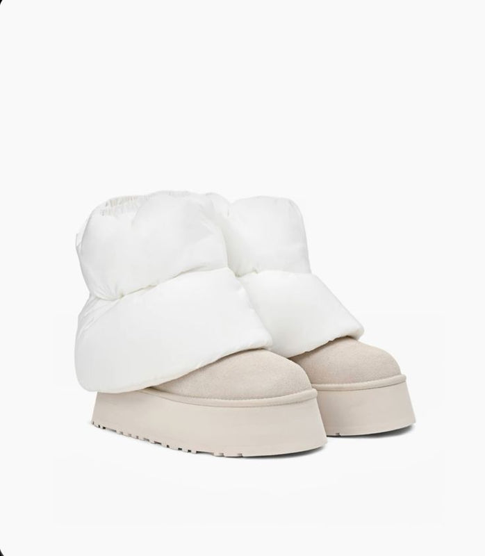 UGG Classic Mini Dipper Puffer Boot White Ceramic