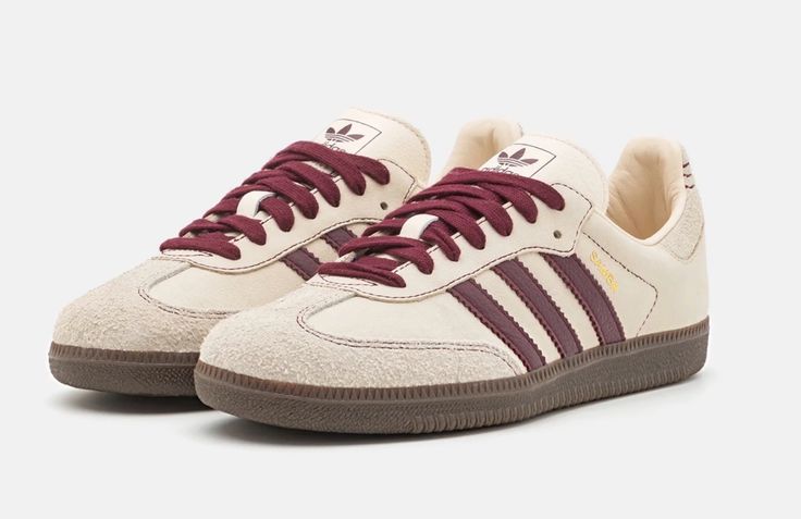 Adidas Samba OG Wonder White Maroon