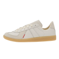FastCop Store adidas BW Army Decon sneakers in crystal white leather with a gum rubber sole and red stitch detail.