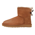 FastCop Store UGG Mini Bailey Bow II boots in chestnut suede with a decorative rear bow and plush sheepskin lining