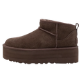FastCop Store UGG Classic Ultra Mini platform boots in burnt cedar brown suede with a thick platform sole