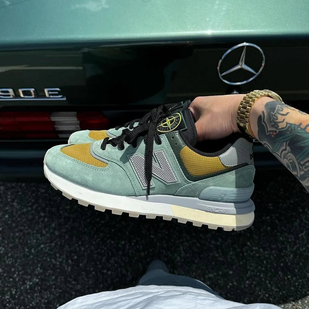New Balance 574 Legacy Stone Island Light Green - 2