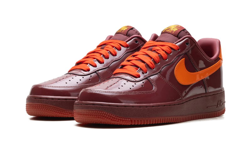 Nike Air Force 1 Low Patent Leather Dark Team Red Safety Orange