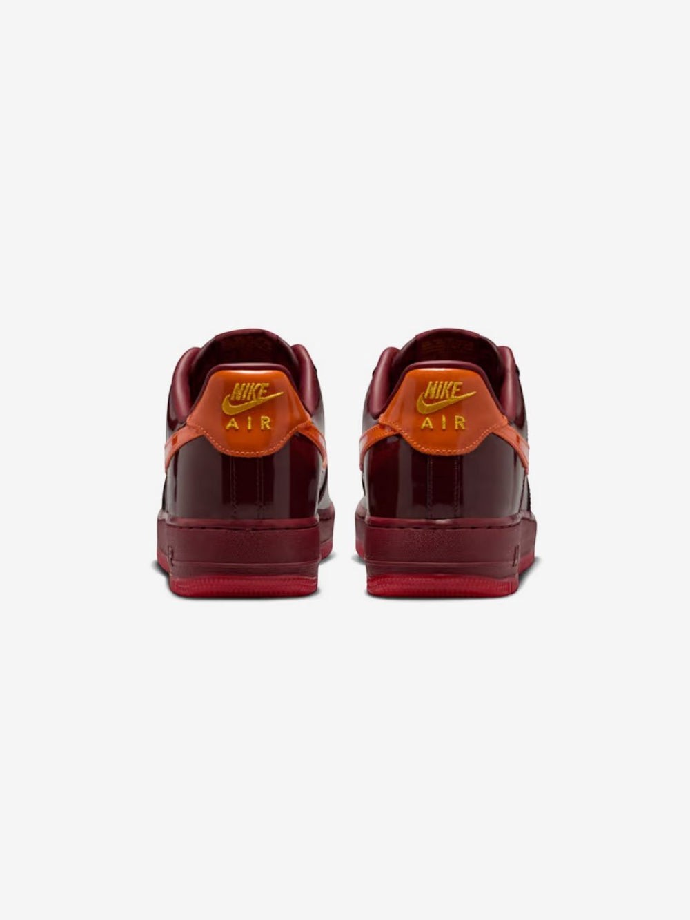 Nike Air Force 1 Low Patent Leather Dark Team Red Safety Orange