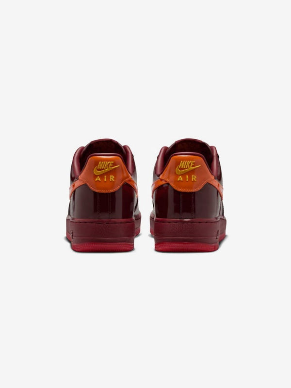 Nike Air Force 1 Low Patent Leather Dark Team Red Safety Orange