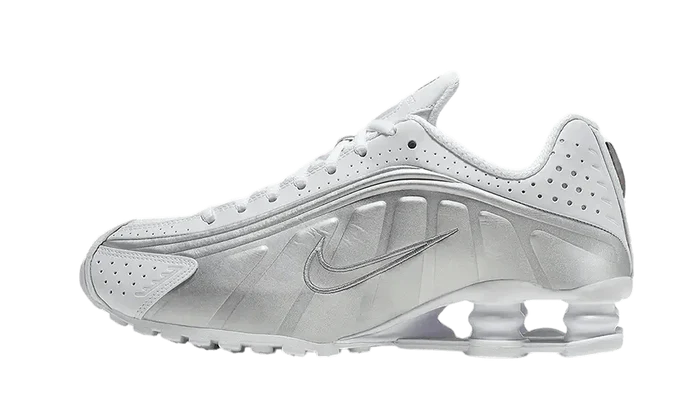 Nike Shox R4 Blanc Argent Métallisé