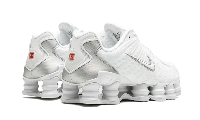 Nike Shox TL White Metallic Silver Max Orange - 3