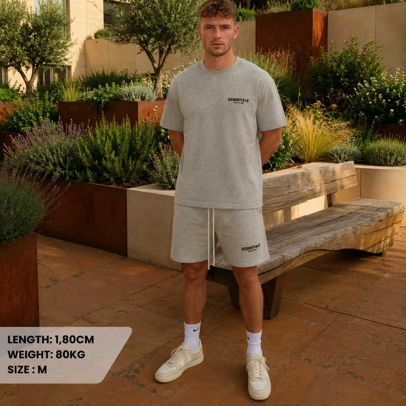 Fear of God Essentials Dark Oatmeal Summer Set